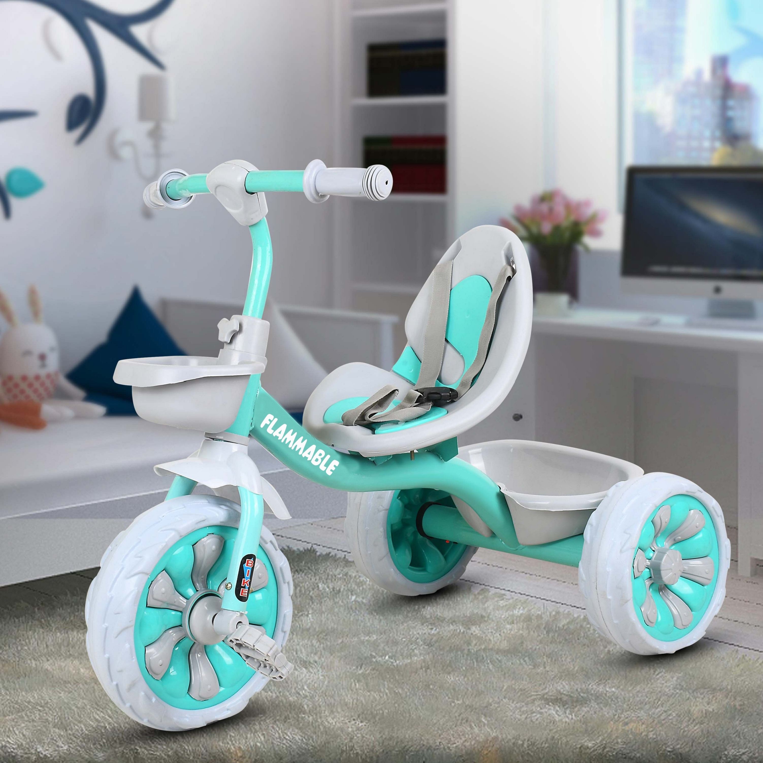 flammable Tricycle with Dual Storage Basket and Seatbelt 3 to 5 yeas NONI BASKET Tricycle-picture-12