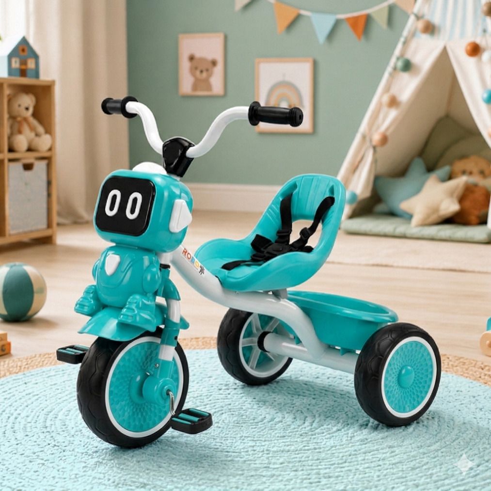dugri Kids Tricycle with safety belt and Safe, Durable Wheels, Kids Tricycle with Back Storage Basket, Durable Wheels and Safety Belt Tricycle-picture-30
