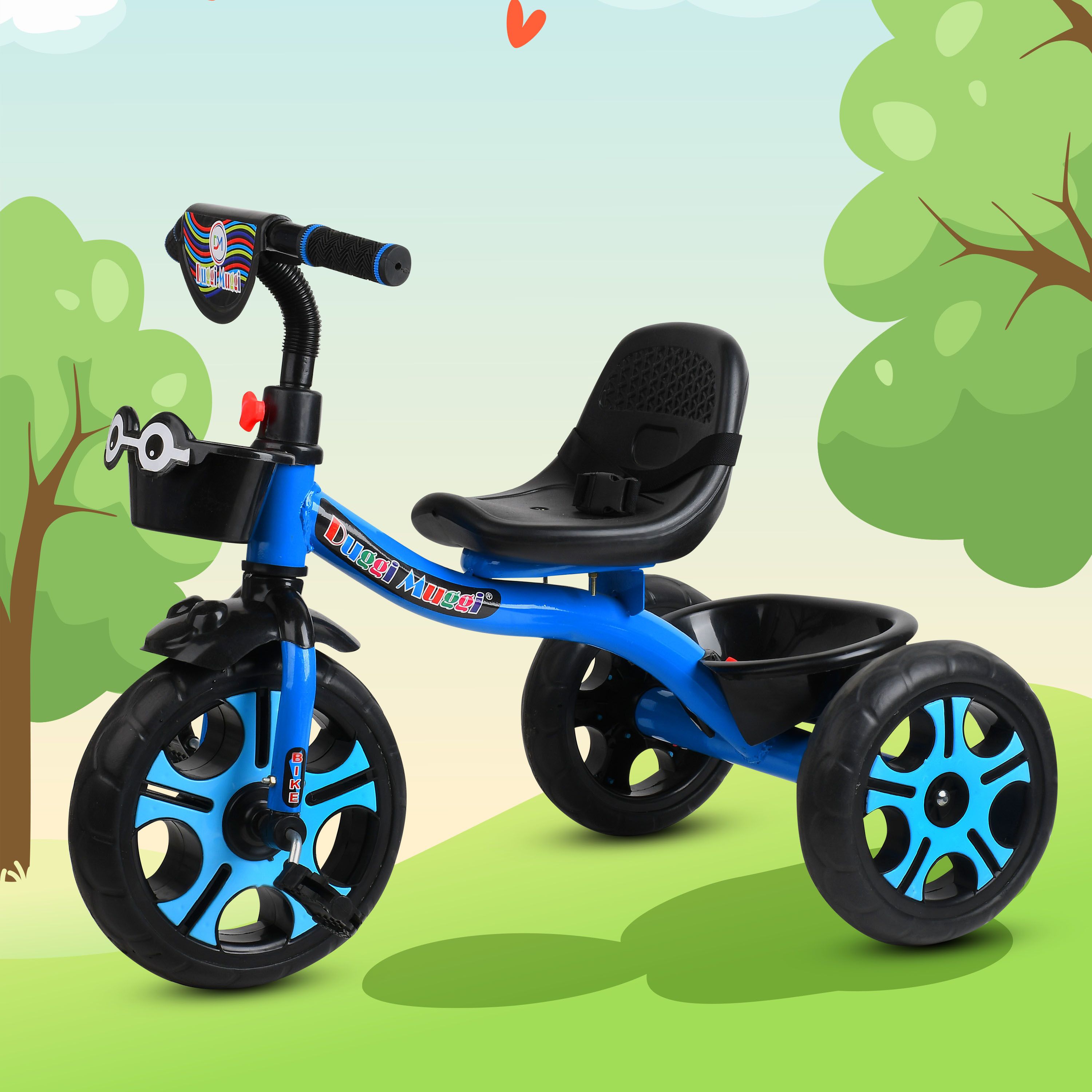 Stylish Tricycle with Storage Basket ,Safety Belt,Stylish Wheel Babys BLUE Trike for Boys and Girls Age Group 2 to 5 Years Tricycle Tricycle-image-32