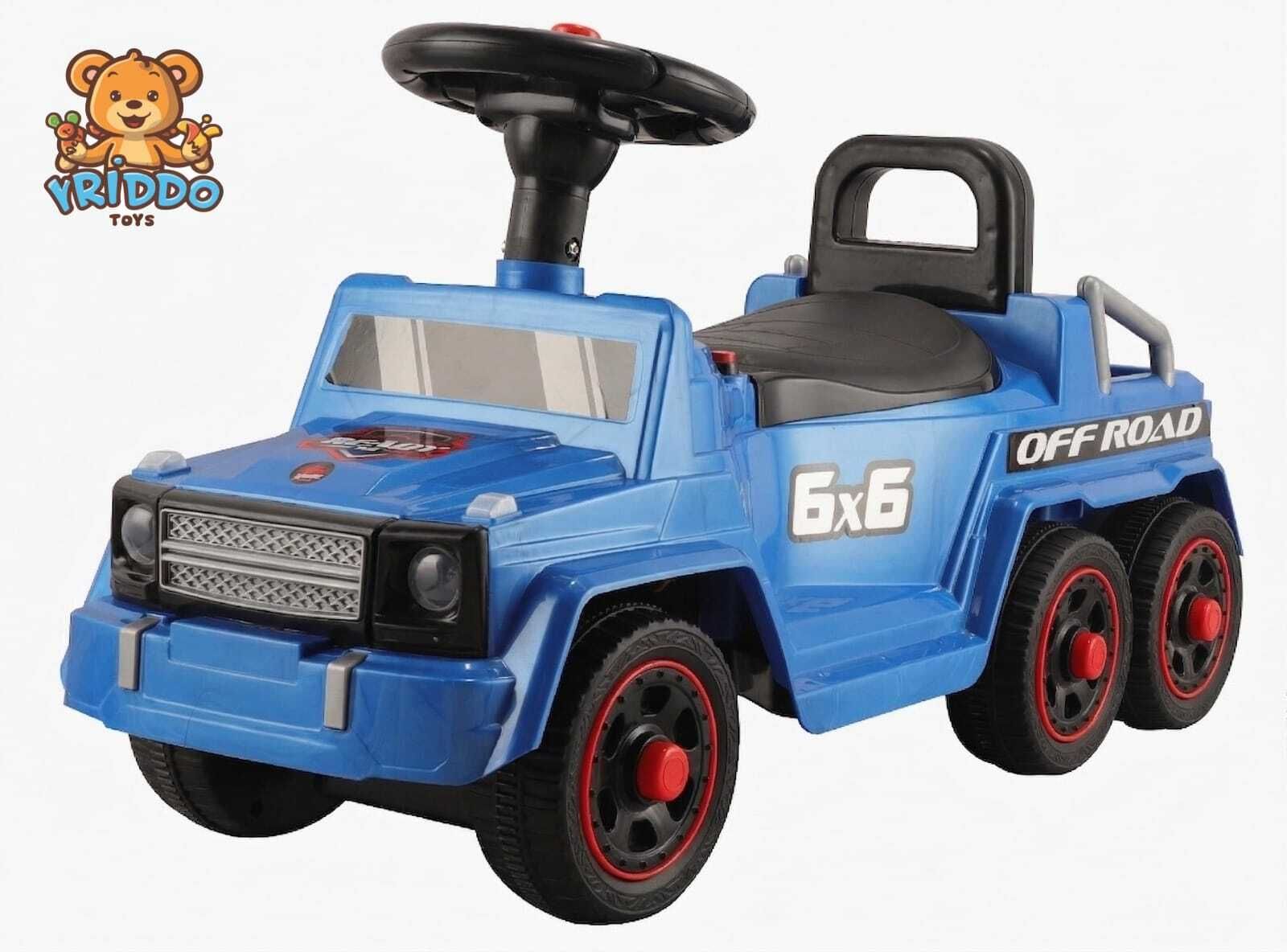 kriddo 6x6 Off-Road Manual Push Ride-On Jeep with Music & LED Lights for Kids JP 3004 Tricycle-picture-7