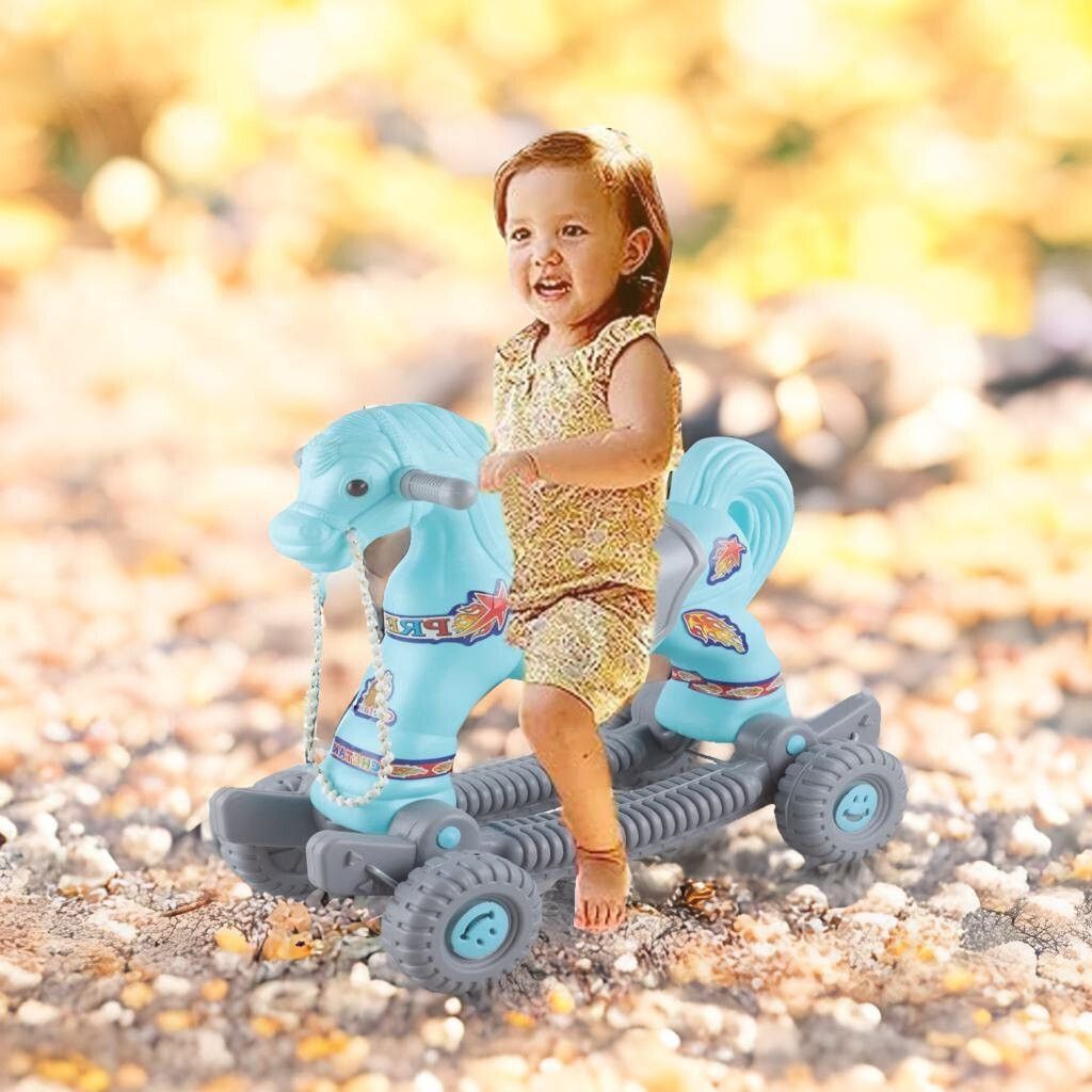 toyprofessor Boy's and Girl's 2 in 1 Baby Horse Rider/Rocker for Kids 1-3 Years Birthday Gift indoor and outdoor rider rocker Tricycle-picture-35