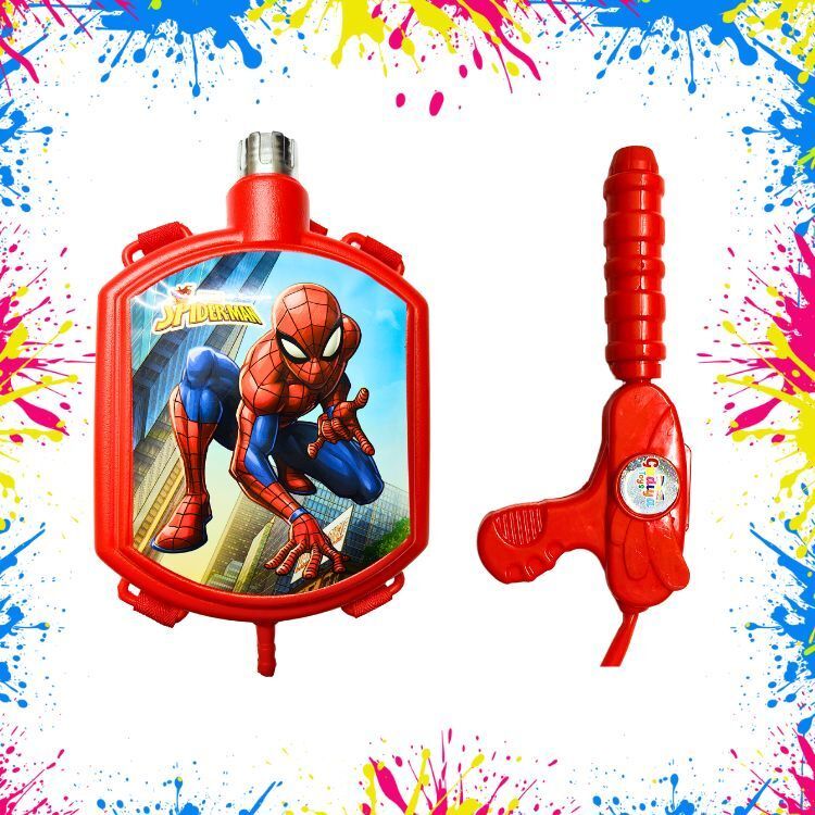 VG-82 Spiderman Holi Pichkari + Water Tank for Kids Water Gun