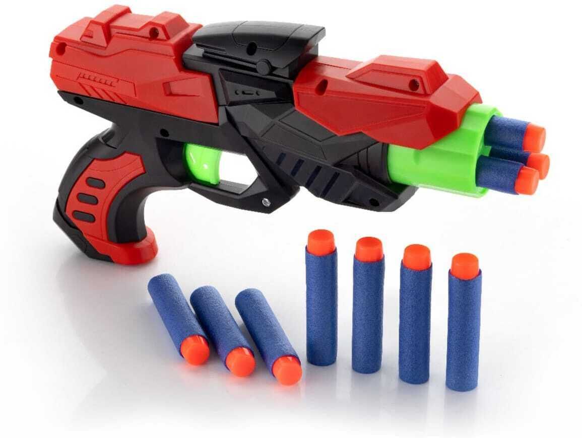 Toy Foam Blaster Gun for Kids: 3-Dart Rotating Barrel with 8 Soft Bullets Guns & Darts-image-10
