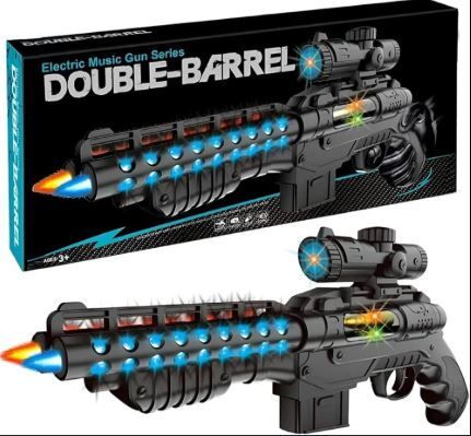 crazybuy Electric Music series Double-Barrel Double smoke gun Guns & Darts-picture-0