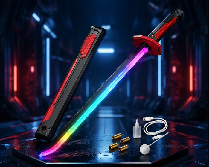 Magic RGB Light Sword with Extendable Blade, USB Charging & Action Sounds Toy Maces & Swords-image-41