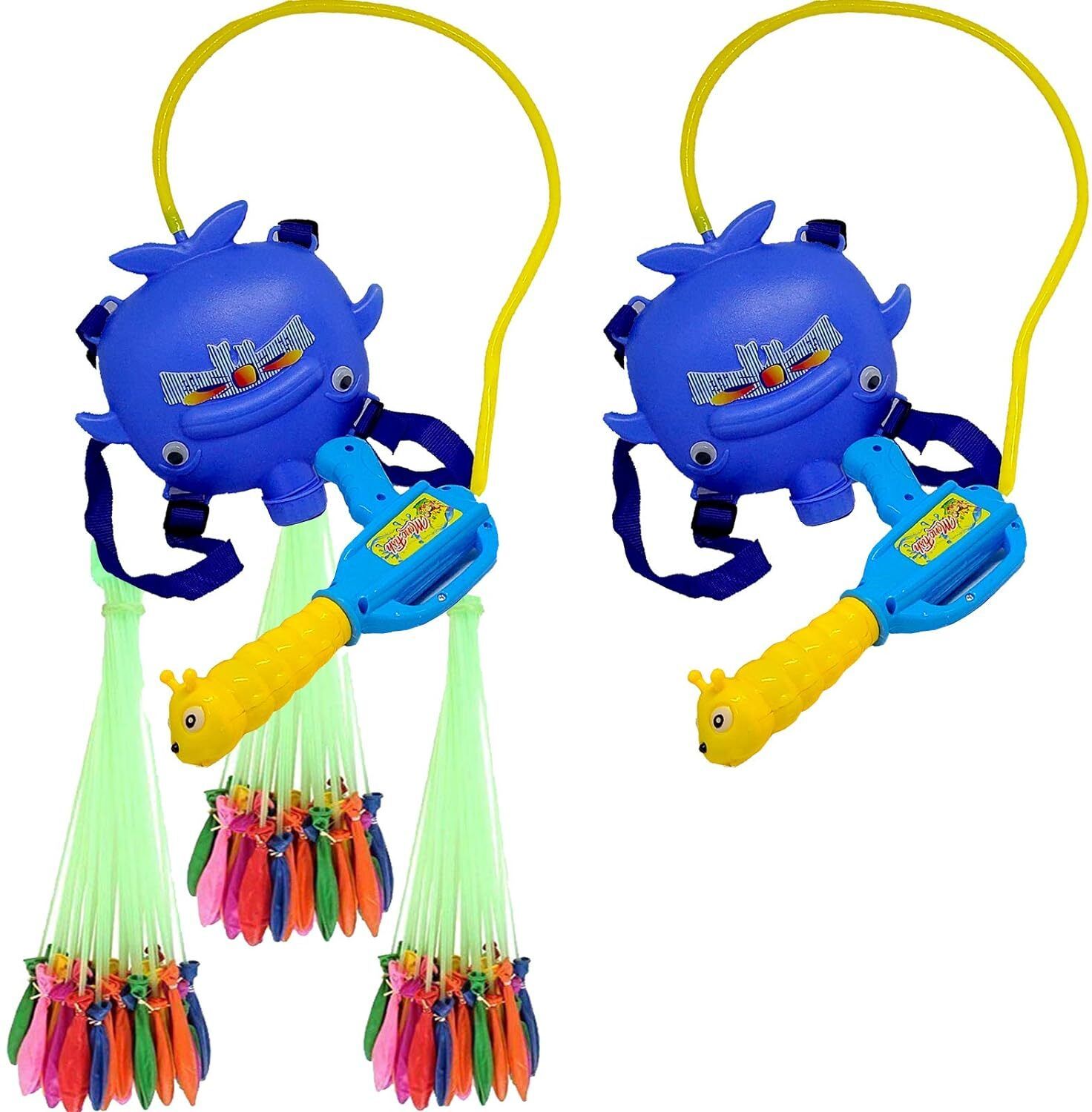 brown leaf 2 Pichkari +6 balloons sticks for Holi & Pool Party Fun Water Gun-picture-11