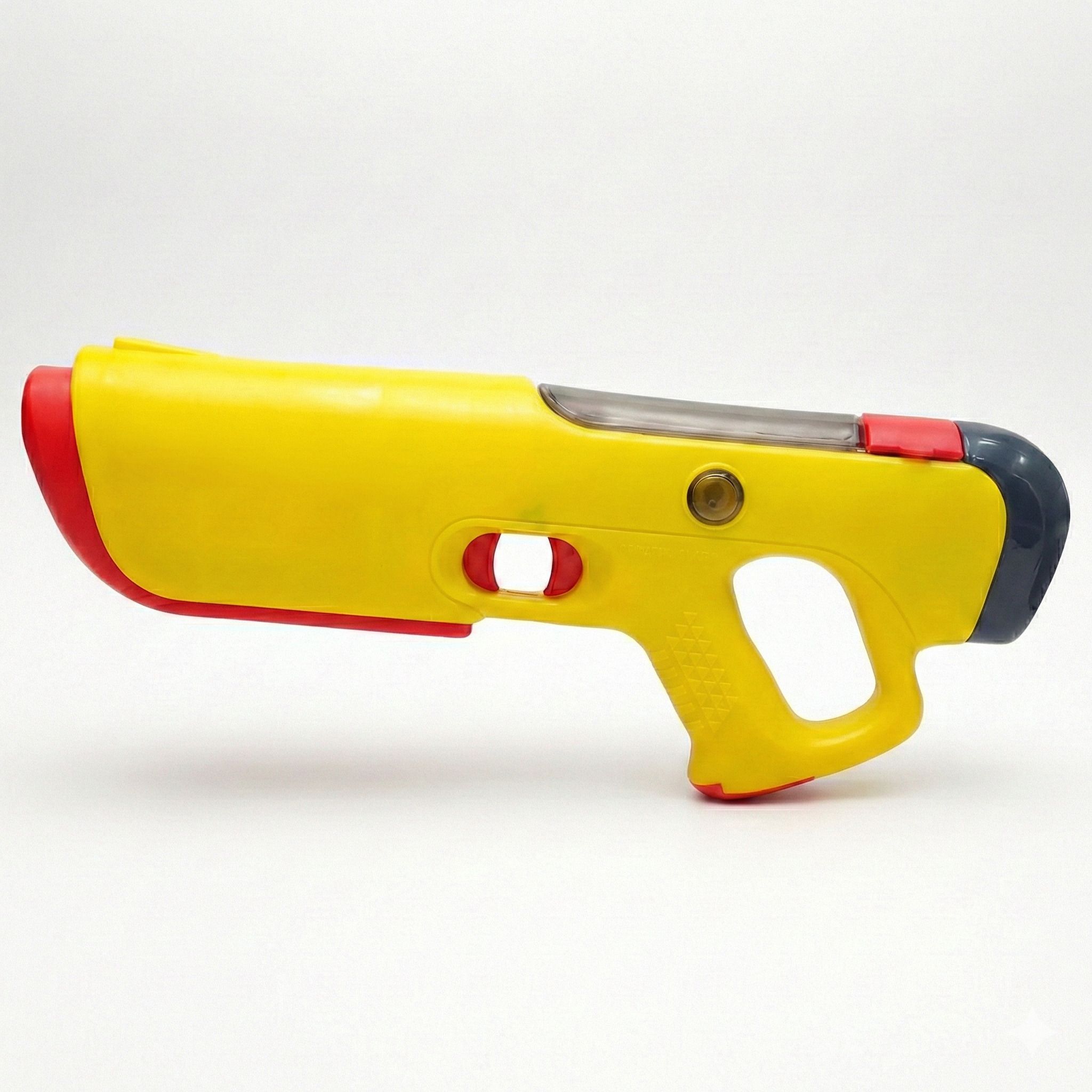 Yellow Futuristic Toy Gun Blaster with Red Gray Accents for Kids Pretend Play Water Gun-image-3