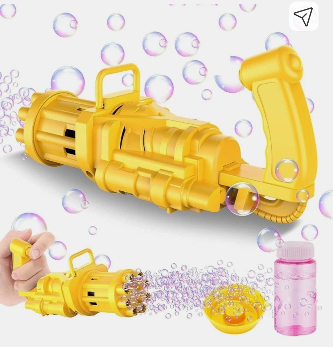 Gatling Electric Bubble Gun with 8 hole 007 Water Gun-image-32