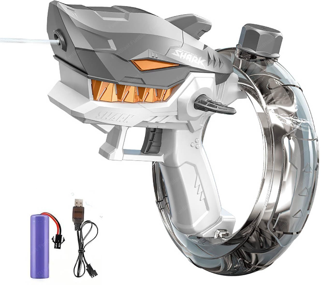 funblast Shark Water Gun for Kids | B/O Water Gun with Automatic Spray, Pichkari for Kids Water Gun-picture-14