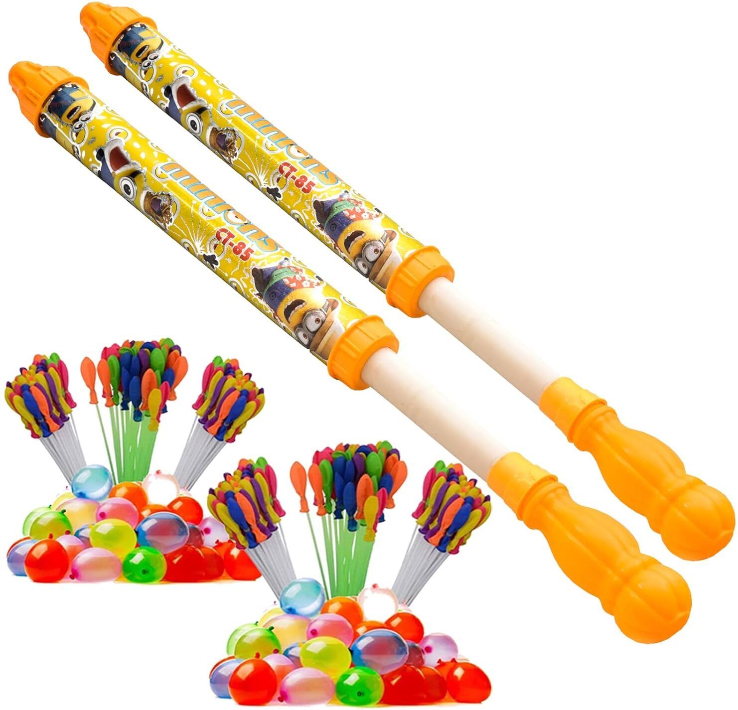 (2 Pichkari + 6 Magic Balloons)for Children Holi Pool Party Fun Water Gun-image-10