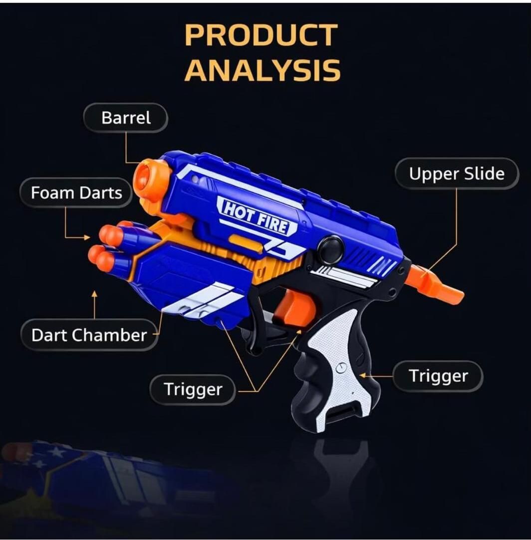 Rapid Blaze Soft Foam Dart Shooter Toy 7046.... Guns & Darts-image-9