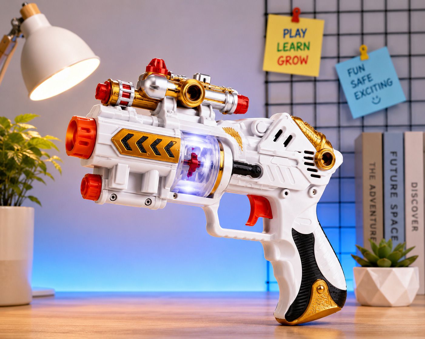 Infrared Beam Laser Sound Gun Toy with Flashing Lights Guns & Darts-image-45