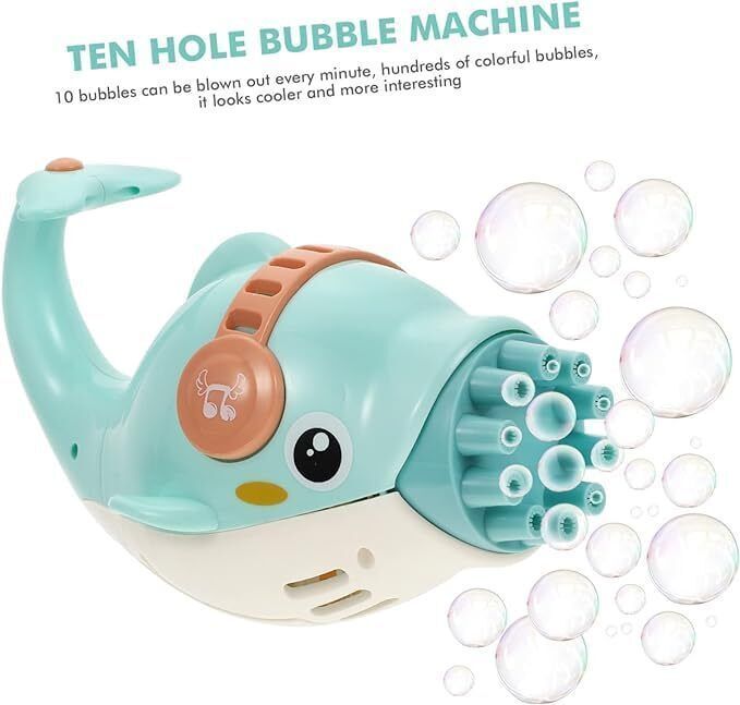 Dolphin Bubble Machine Gun Handy Electric Automatic Bubble Making Toy for Kids Water Gun