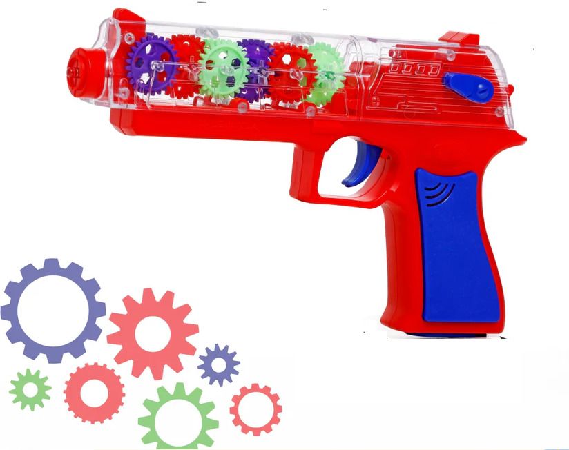 Electric Gear Gun Toy for Kids 3+ Years | Moving Gears, Music & Lights Guns & Darts-image-42