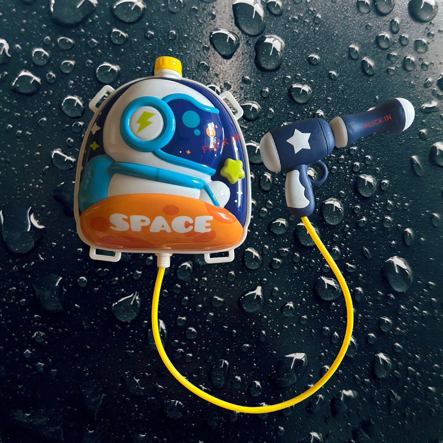 Space Theme Holi Water Gun for Kids, Boys and Girls with Back Tank (Pack of 1) Water Gun