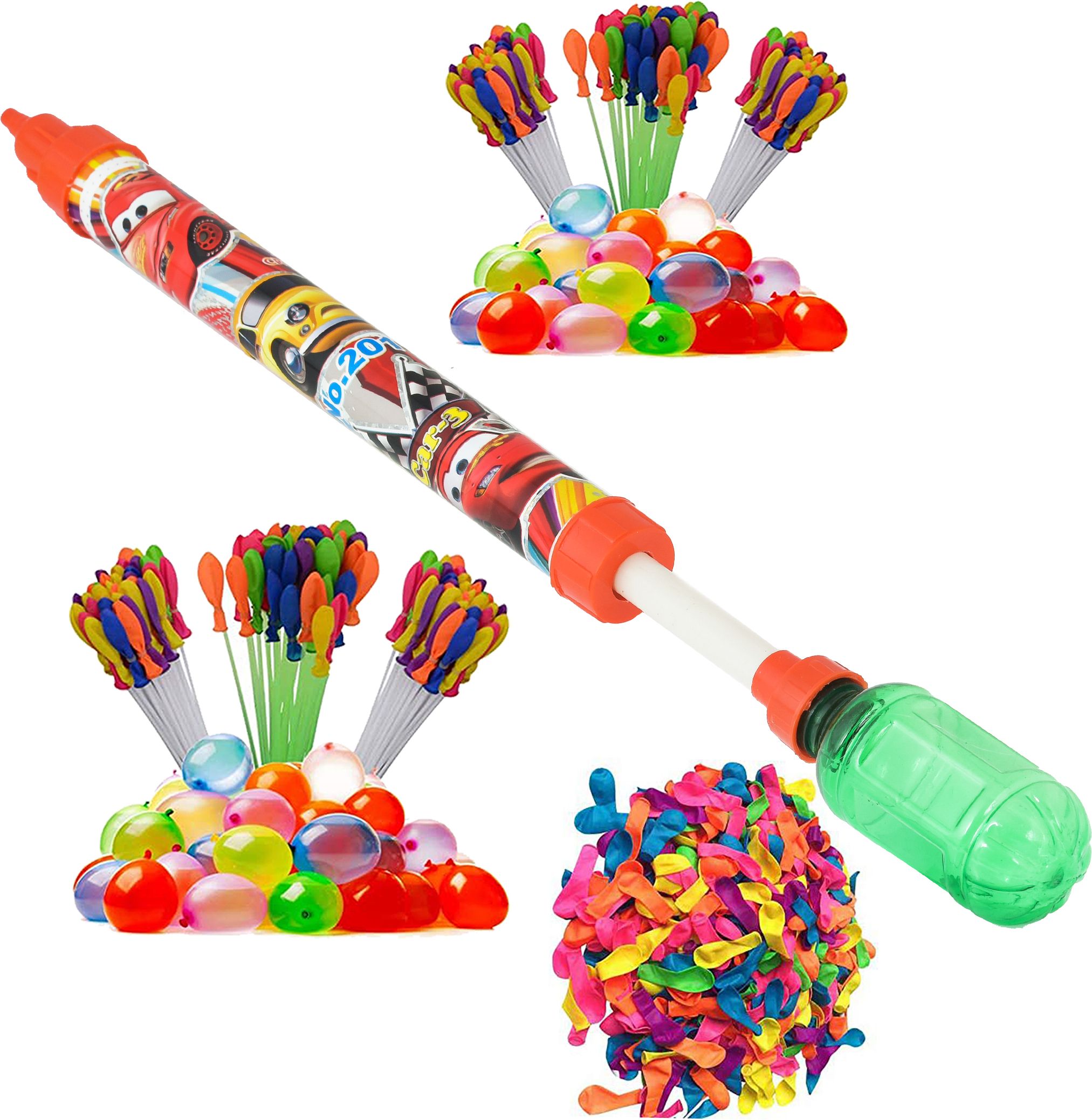 (1 Pichkari+ 6 Magic Balloon+ 100 Water Balloon)for Kids Holi & Pool Party Fun Water Gun-image-16