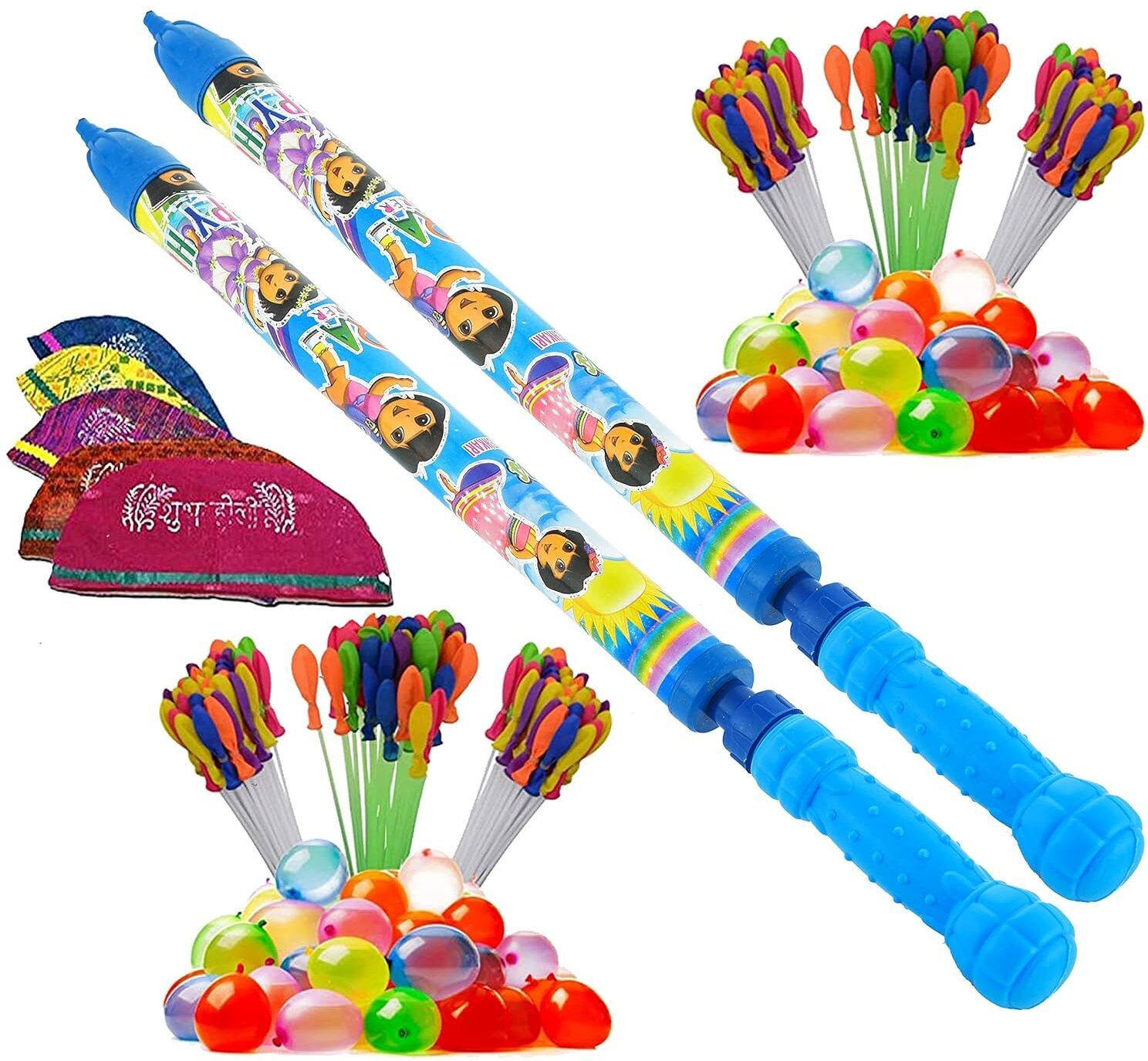 (2 Pichkari +6 Magic Balloon +10 Holi)for Kids Holi & Pool Party Fun Water Gun-image-20