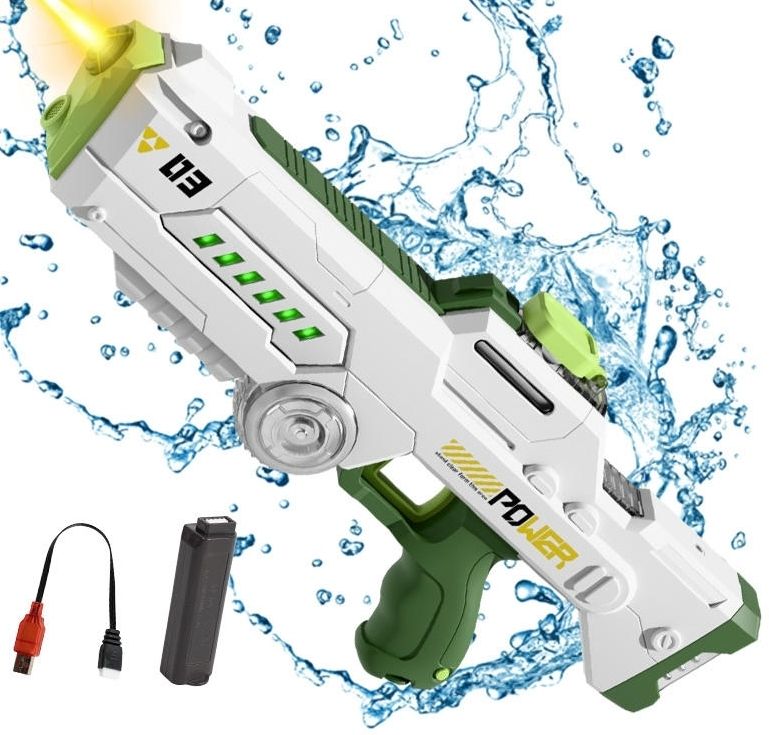 Water Guns Outdoor Pool Automatic Electric Squirt Gun With Light for Kids Water Gun-image-1