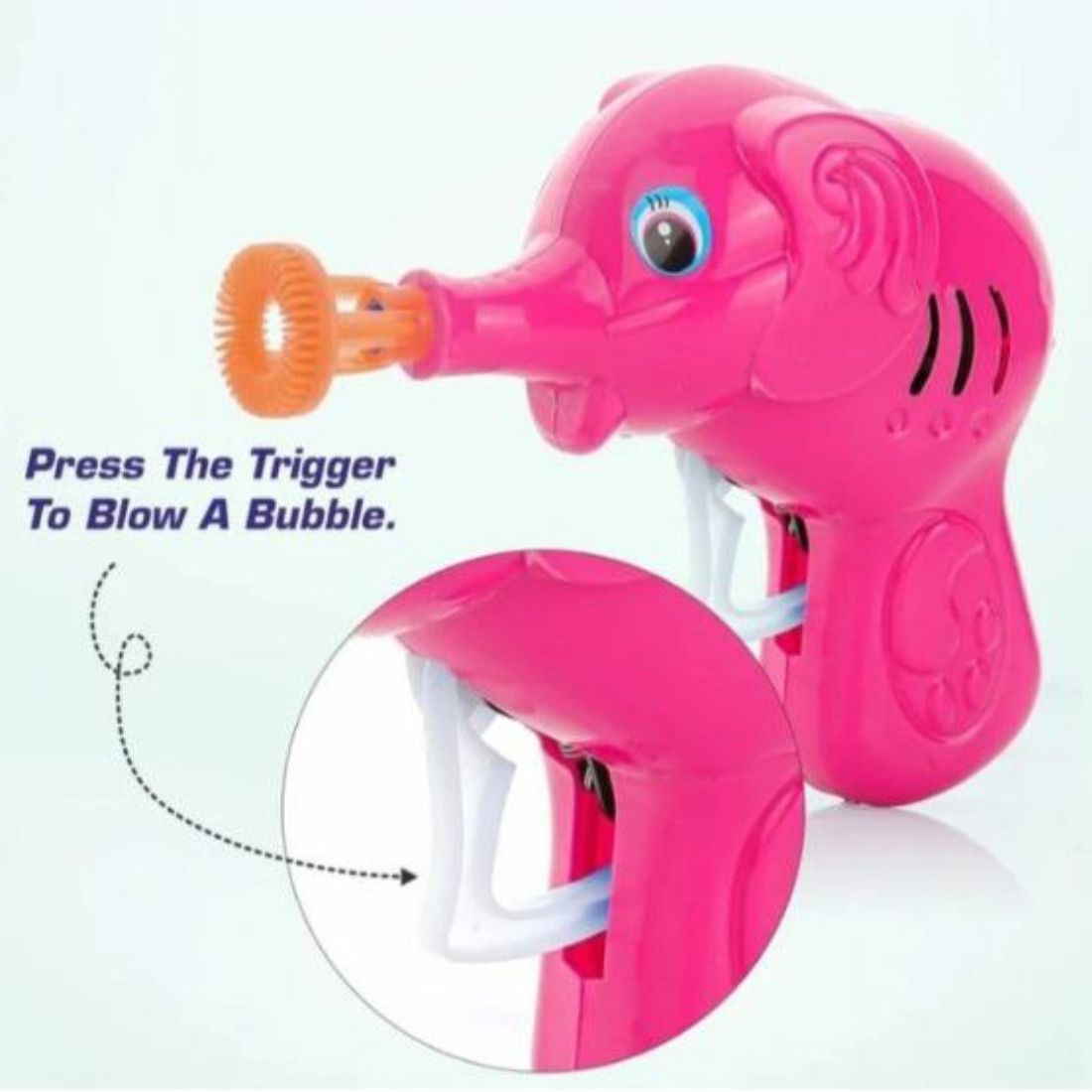 Elephant Bubble Gun for Kids with Soap Solution Water Gun