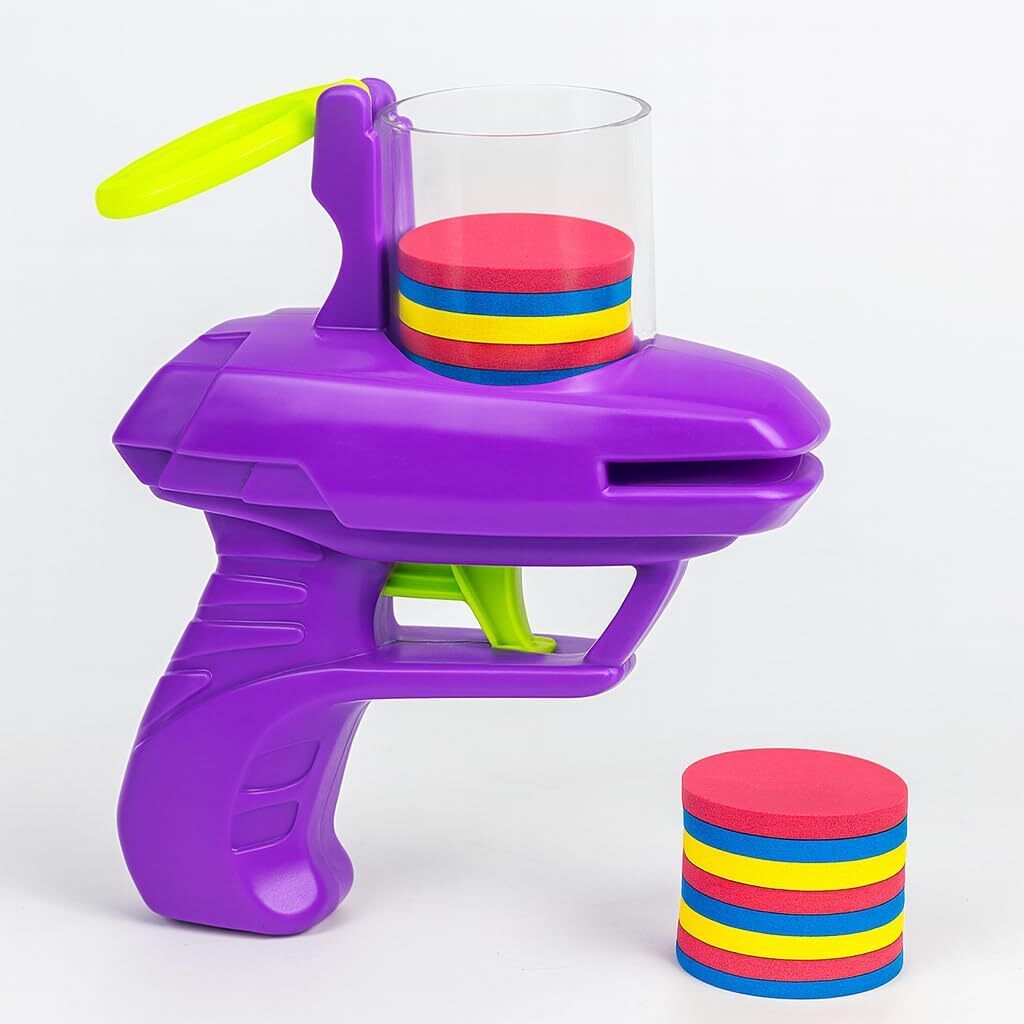 spocco Foam Disc Launcher Toy Gun for Kids Disc Shooting Game Disc Shooter Gun Toy 08 Guns & Darts-picture-40