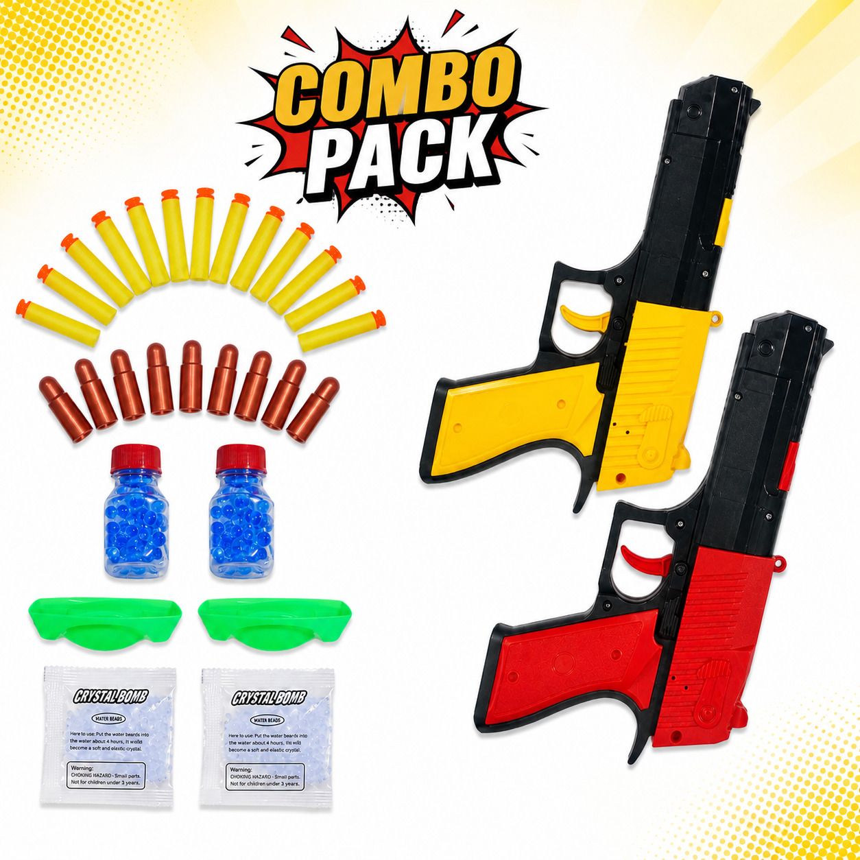5088 Safe Toy Shooting Gun Combo with Foam & Plastic Darts Guns & Darts-image-16