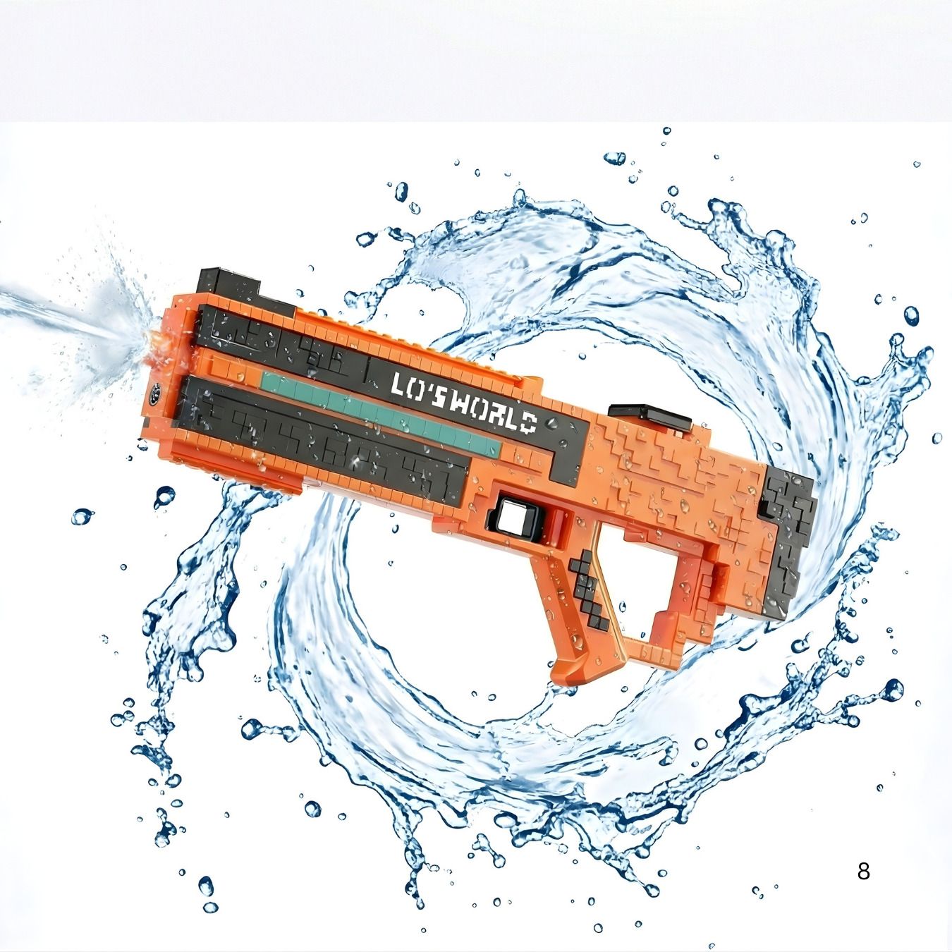 Big Automatic Minn Craft Electric Water Gun with Auto Water Refill 25 Ft Range Water Gun