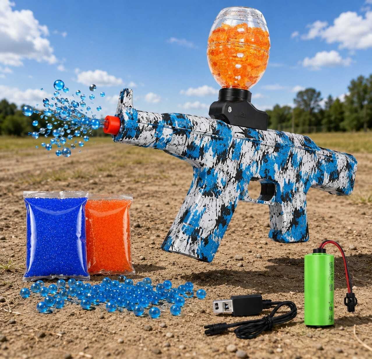 Gel Blaster Toy Gun for Kids|Automatic Electric Shooting 100ftRange Random color Water Gun-image-25