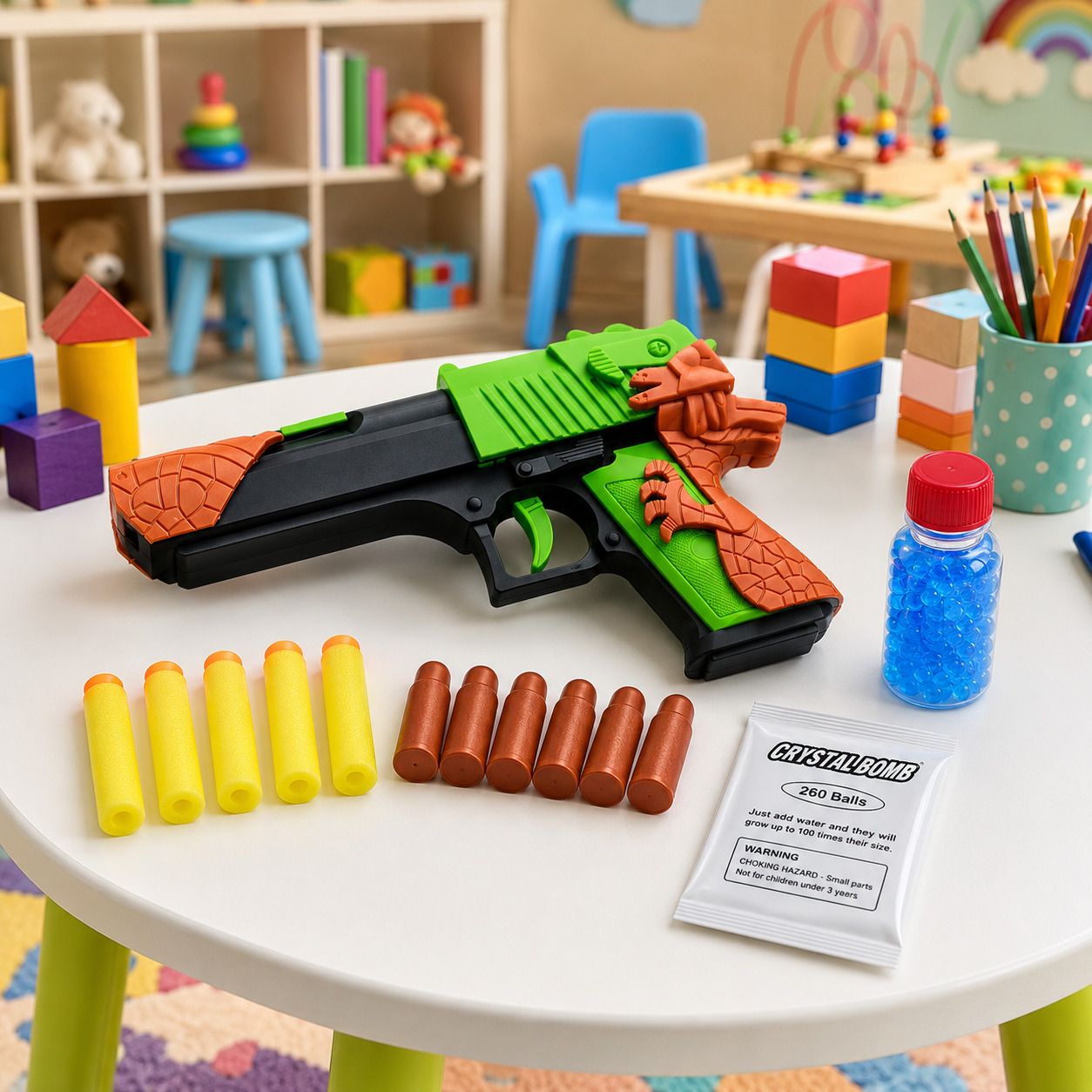 diamond spring Desert Eagle Soft Bullet Toy Gun for Boys & Girls | Foam Dart & Water Bead Guns & Darts-picture-26