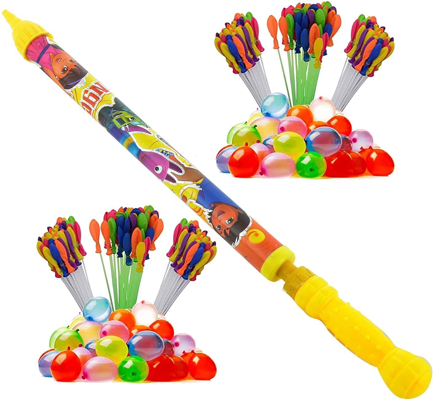 (1 Pichkari + 6 Magic Balloons)for Kids Holi & Summer Pool Party Fun Water Gun-image-27