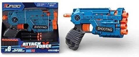 praish Gun Strike Toy Soft Sticky Foam Dart Gun with 10 Bullets for Kids Guns & Darts-picture-18