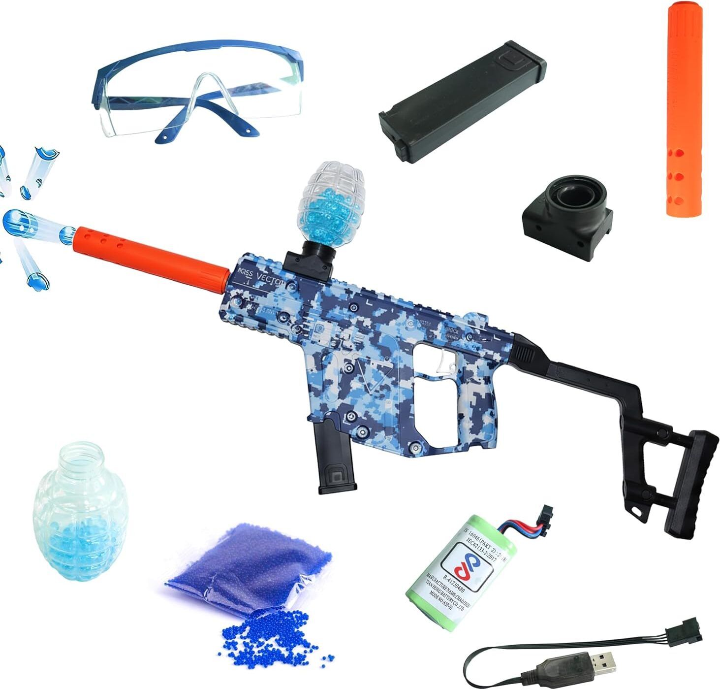 Small Balls Blaster Gun with Suppressor Automatic Airsoft Toy Gun for Adults Water Gun-image-16