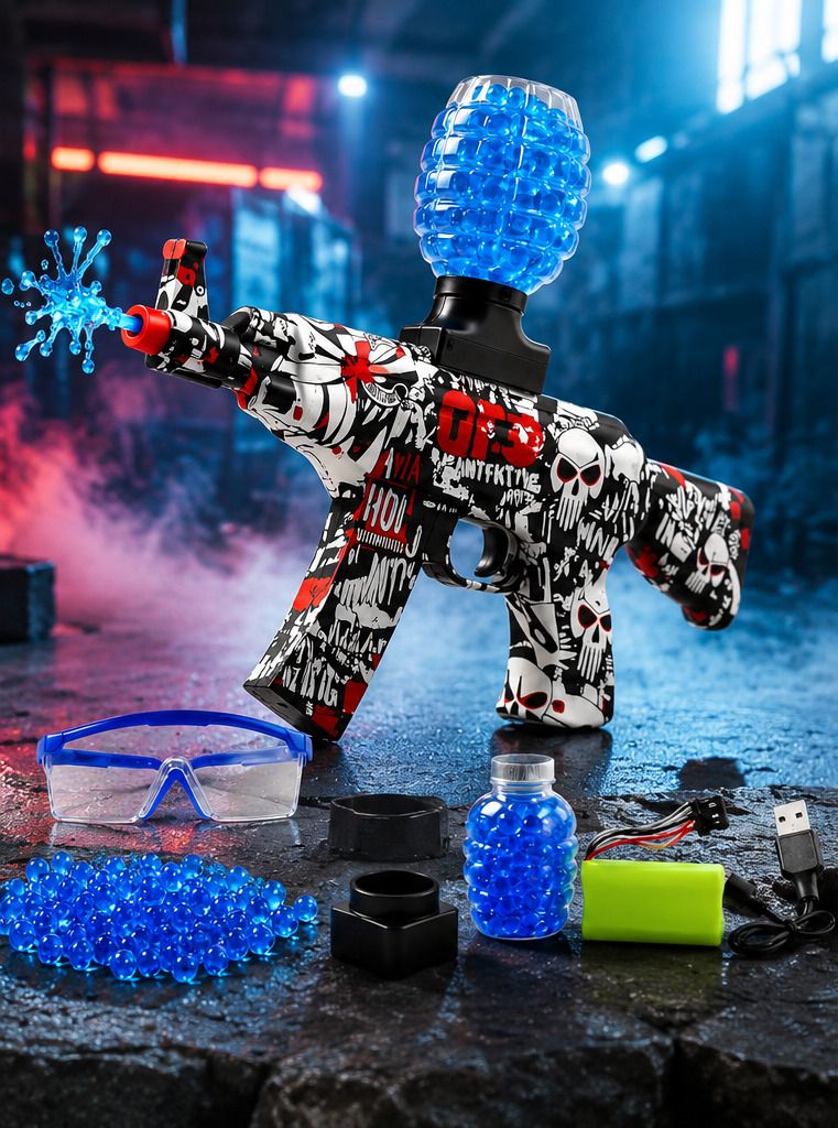 Water Gel Ball Blaster Rifle with USB Battery, Gel Beads & Safety Goggles Water Gun-image-22