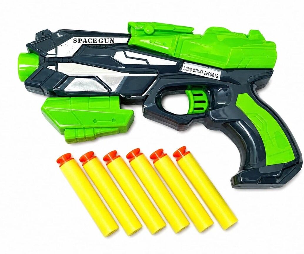 Space Gun Toy Blaster for Kids with Soft Foam Darts Darts & Plastic Bullets-image-2