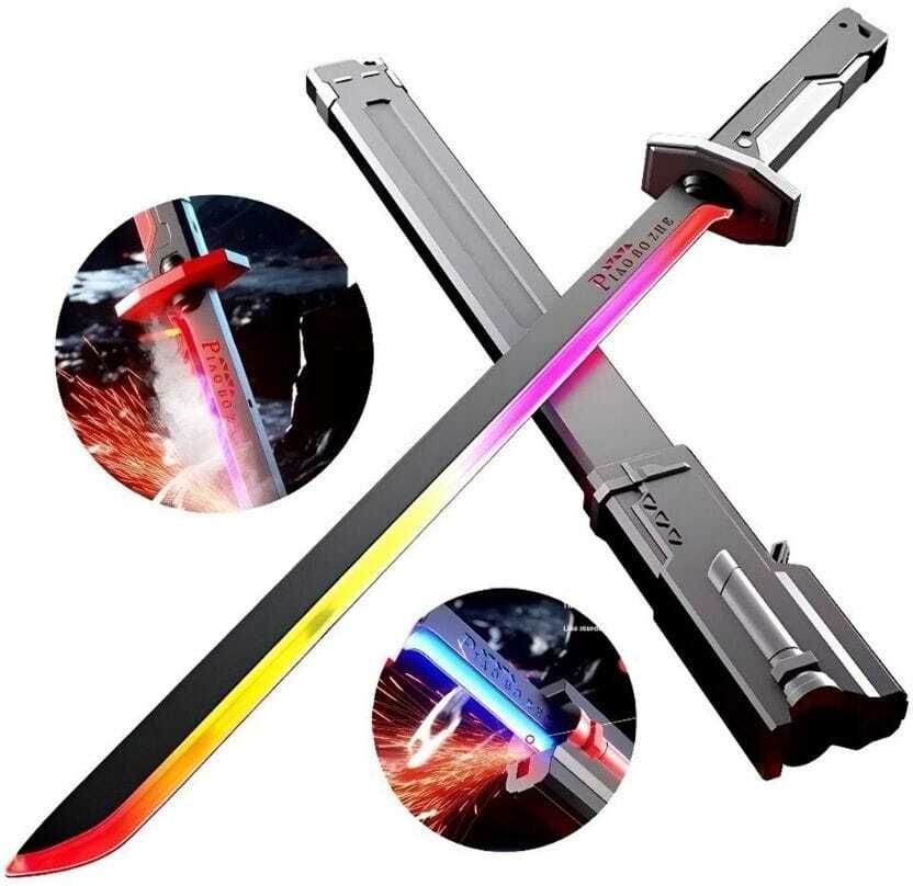 zibblo Flashing LED Light-Up Katana Sword Toy for Costume Parties & Play Ninja Gears-picture-21