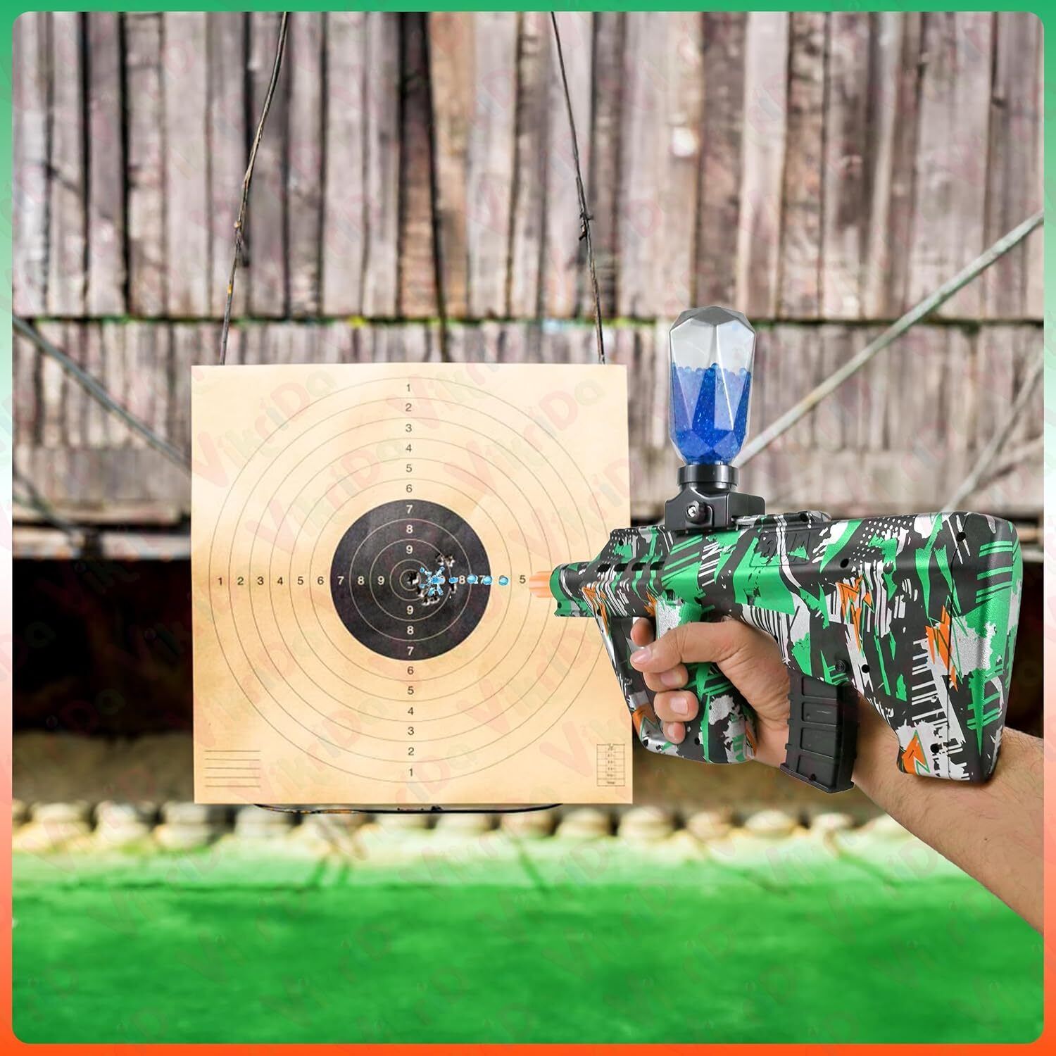 AUG Foam & Small Balls Blaster Gun with 5500 Balls 65ft Range Rechargeable Water Gun-image-30