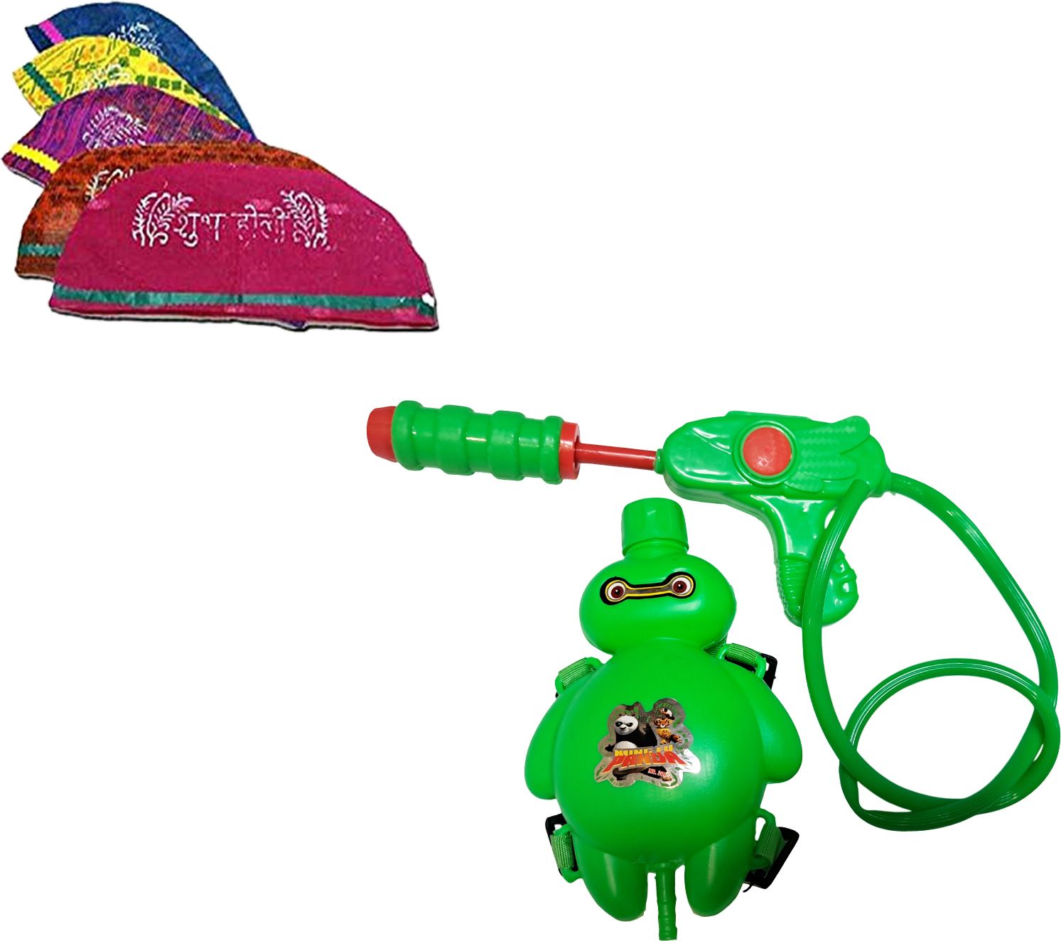 High Pressure Green Kungfu Water Gun Pichkari For Kids Water Gun-image-10