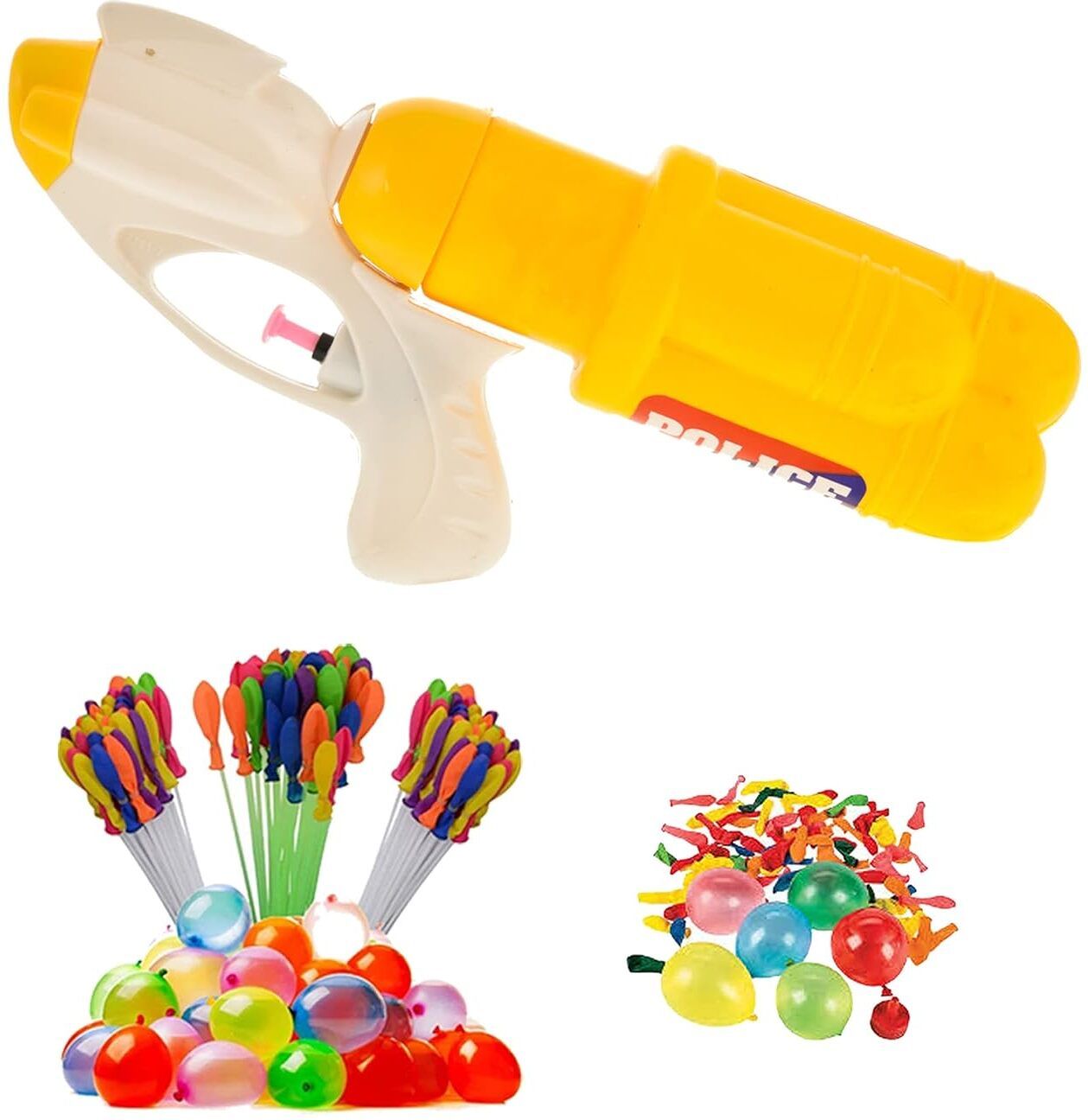 (1 Pichkari +3 Magic Balloon +100 Water Balloon)Kids Holi & Summer Pool Party Water Gun-image-22