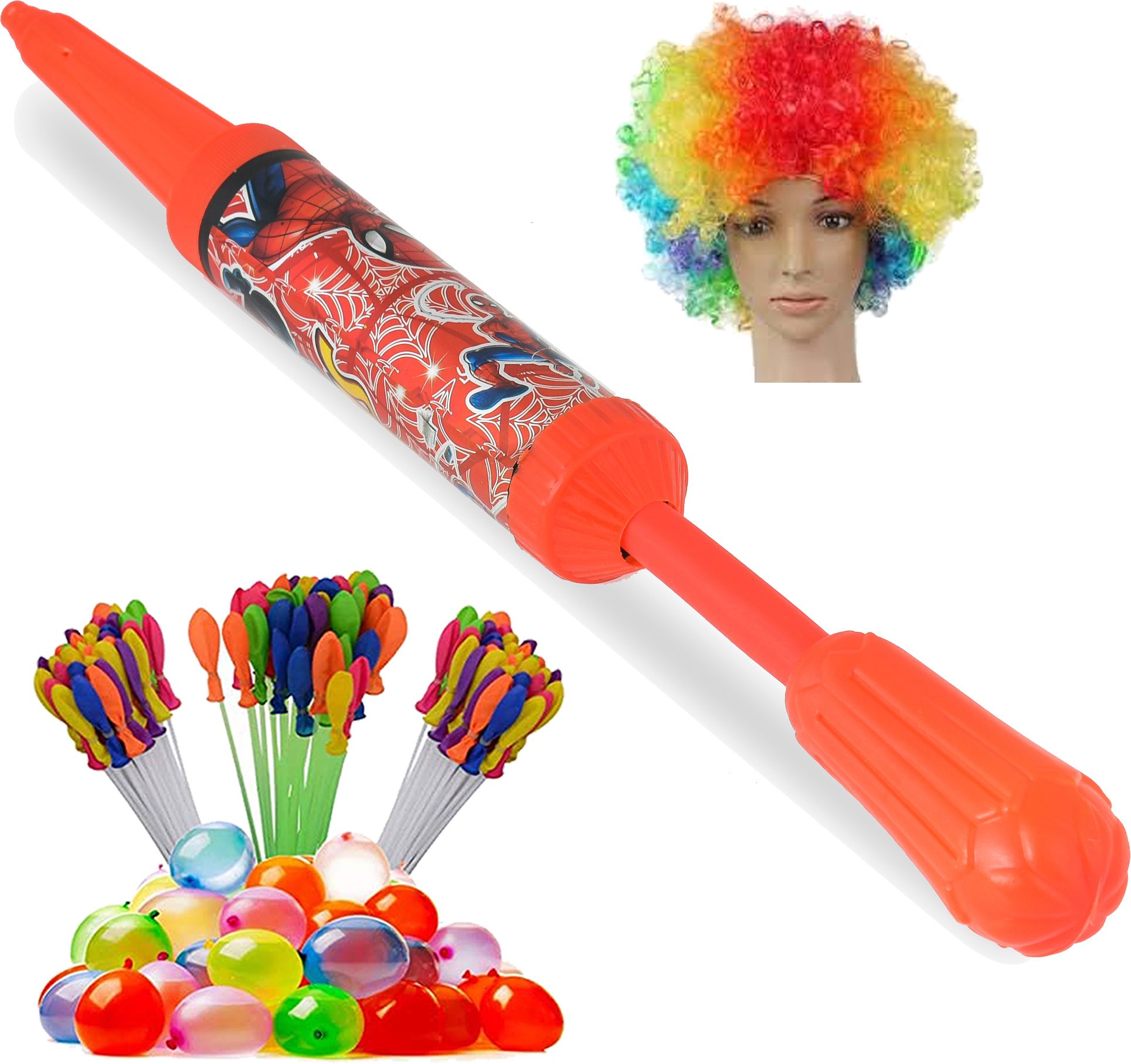 (1 Pichkari + 3 Magic Balloon+ Malinga Wig)for Kids Holi & Summer Pool Party Fun Water Gun-image-28