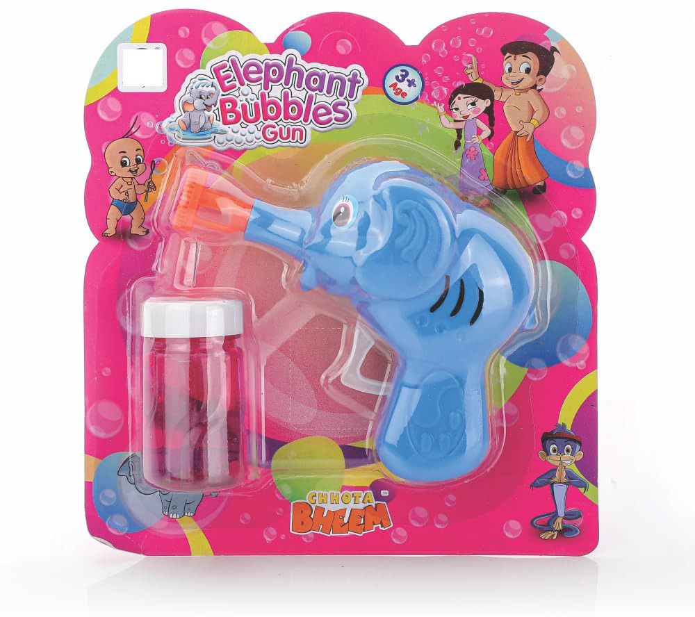 Elephant Bubble Gun Toy | Bubble Maker with 100ml Bubble Liqd -Blue Guns & Darts-image-12