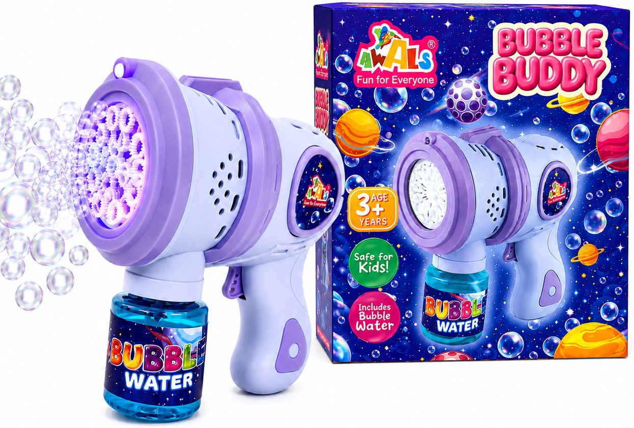 Electric Bubble Gun for Kids with Lights, Automatic Bubble Maker Toy Water Gun-image-24