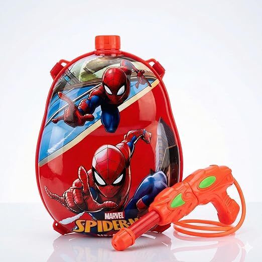 Spider-Man 5L Backpack Water Tank Gun - High Pressure Holi Pichkari for Kids Water Gun