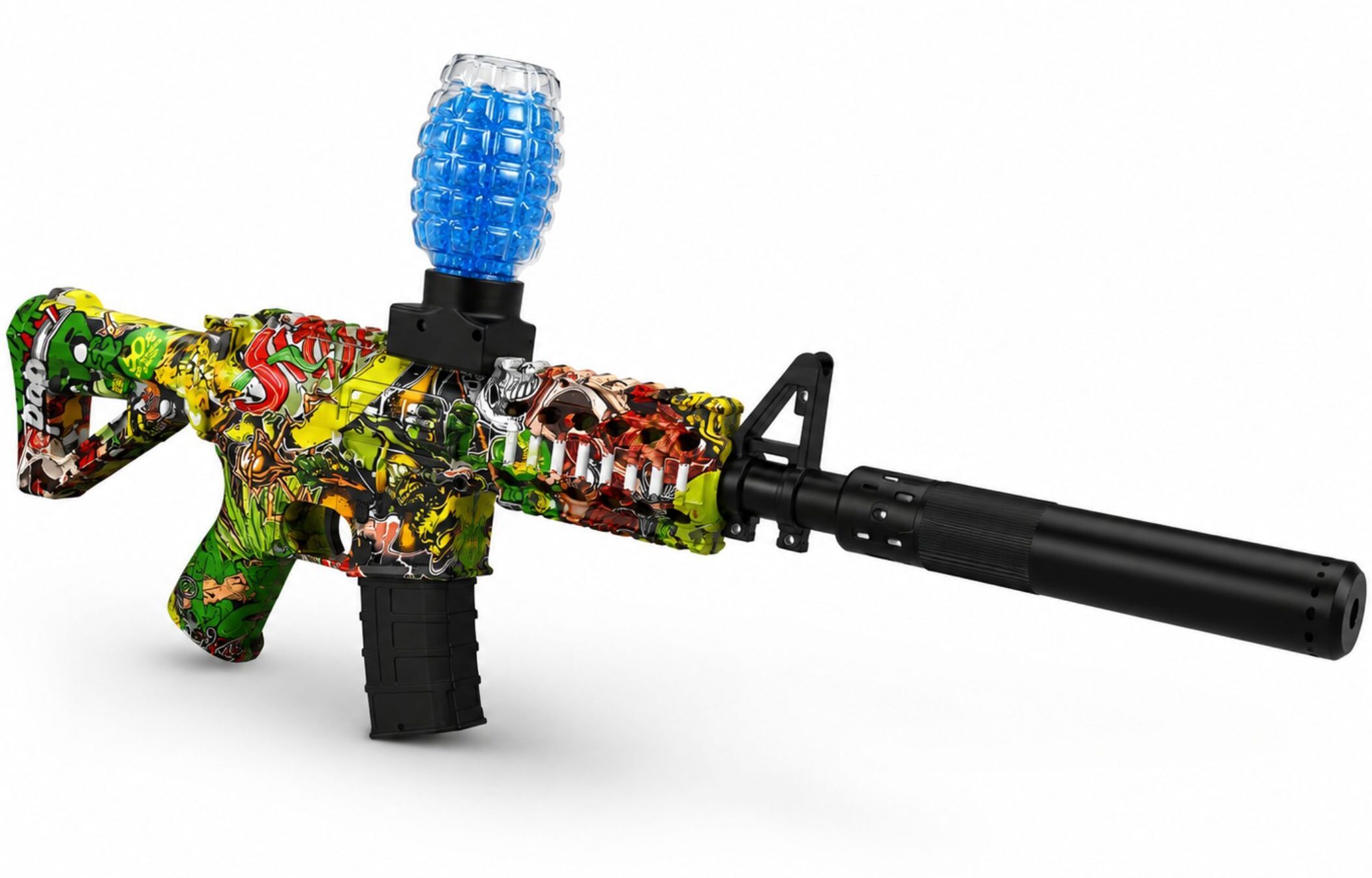 M4 Gun with big battery and high speed,Cool M416 detachable battery 10K GelBalls Water Gun-image-47