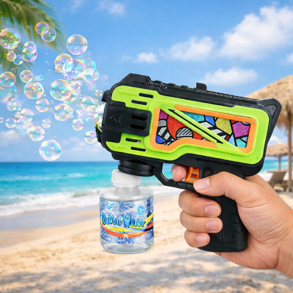 aniloons Electric Bubble Gun Blaster Toy with Bubble Solution for Kids Water Gun-picture-3