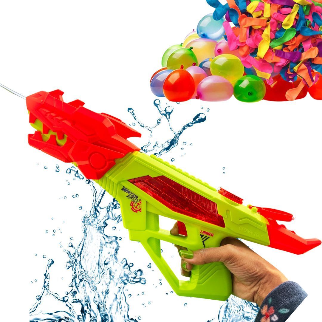 Electric Water Gun + Water Balloons, Automatic Water Blaster Soaker Squirt Gun Water Gun