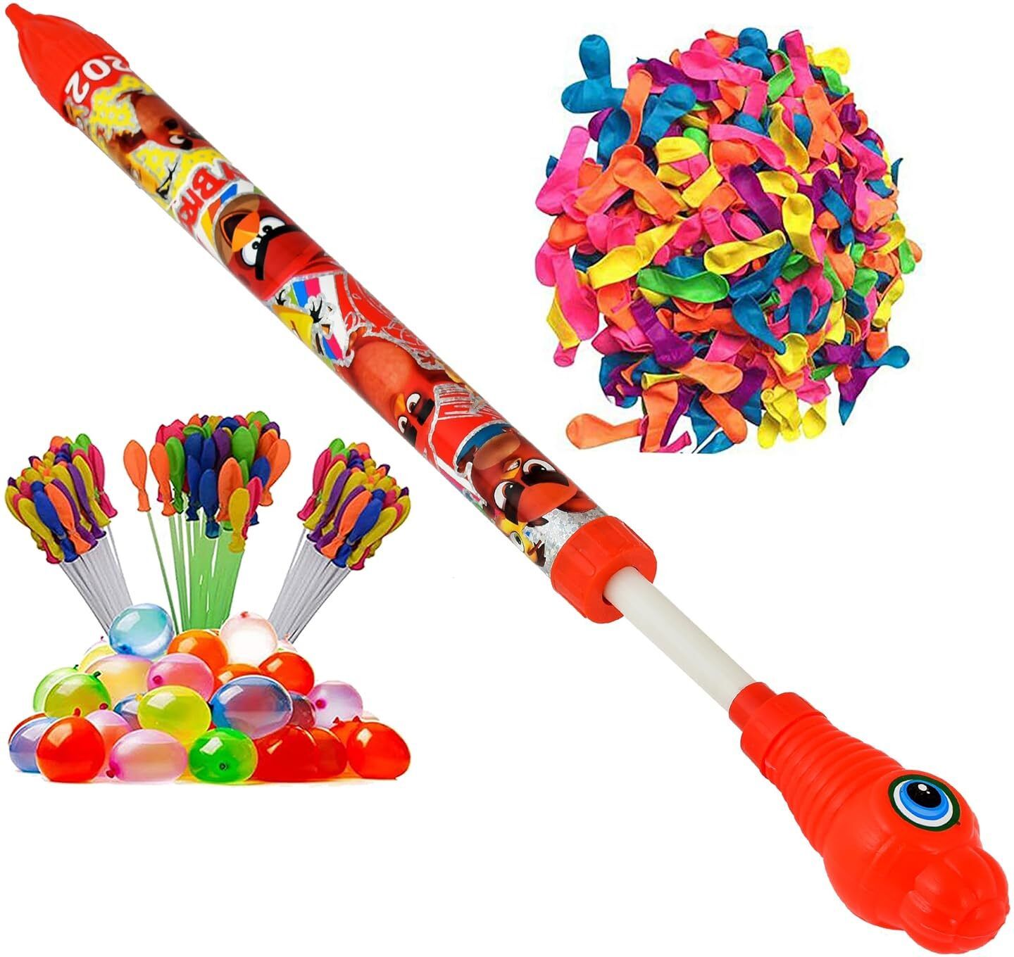 (1 Pichkari + 3 Magic Balloon+ 100 Water Balloon)for Kids Holi & Pool Party Fun Water Gun-image-24
