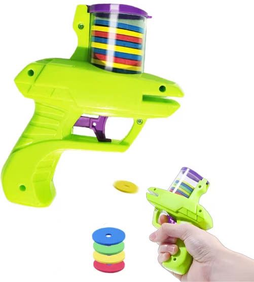 spocco Foam Disc Launcher Toy Gun for Kids Disc Shooting Game Disc Shooter Gun Toy 18 Guns & Darts-picture-43