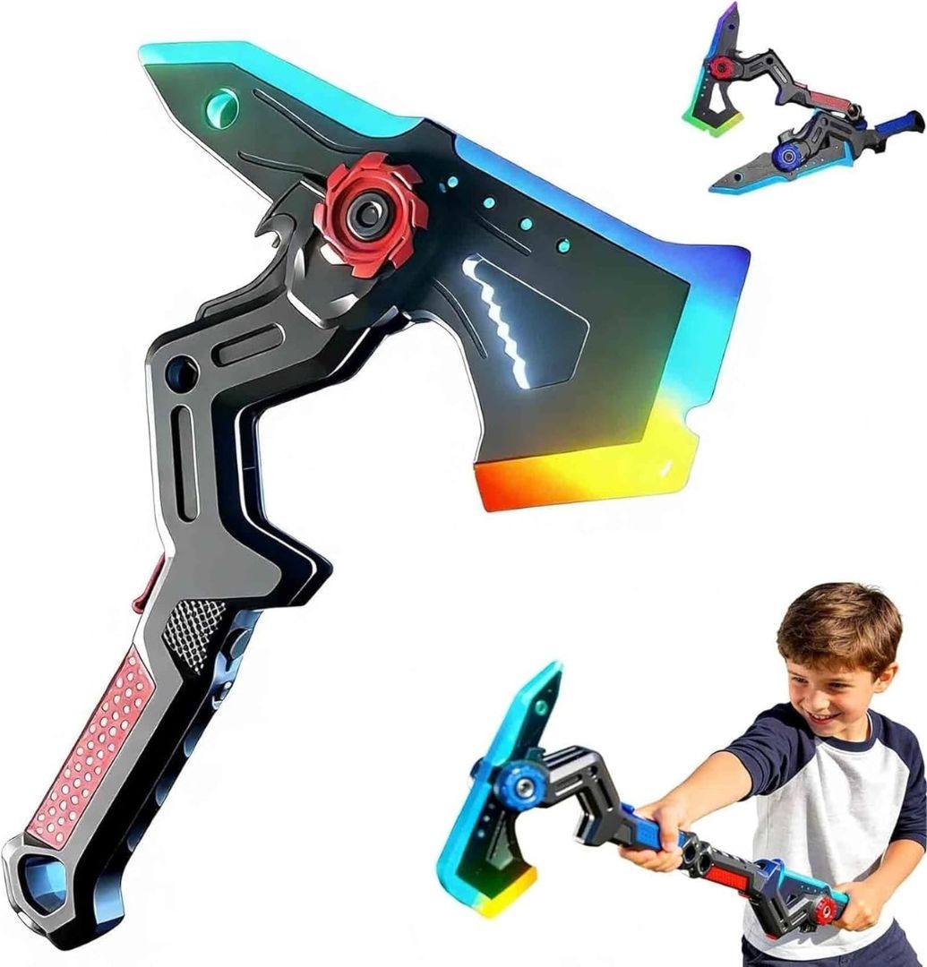 toybot 2-in-1 Battle Axe Sword Toy with USB Rechargeable LED Mist Effects Katana Maces & Swords-picture-0
