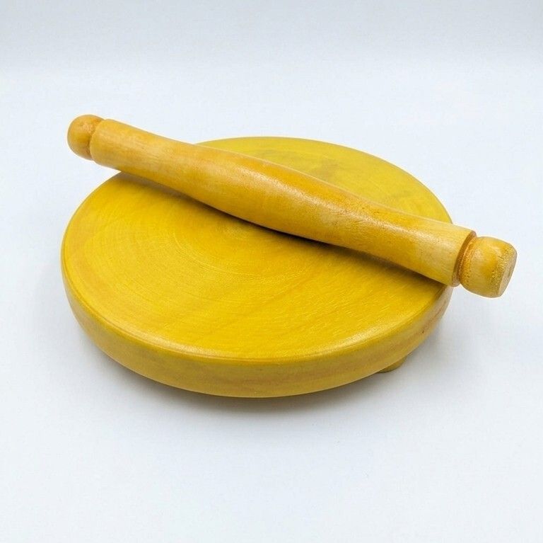 rrr wooden toys Wooden Chakla and belan set Armor Sets-picture-42