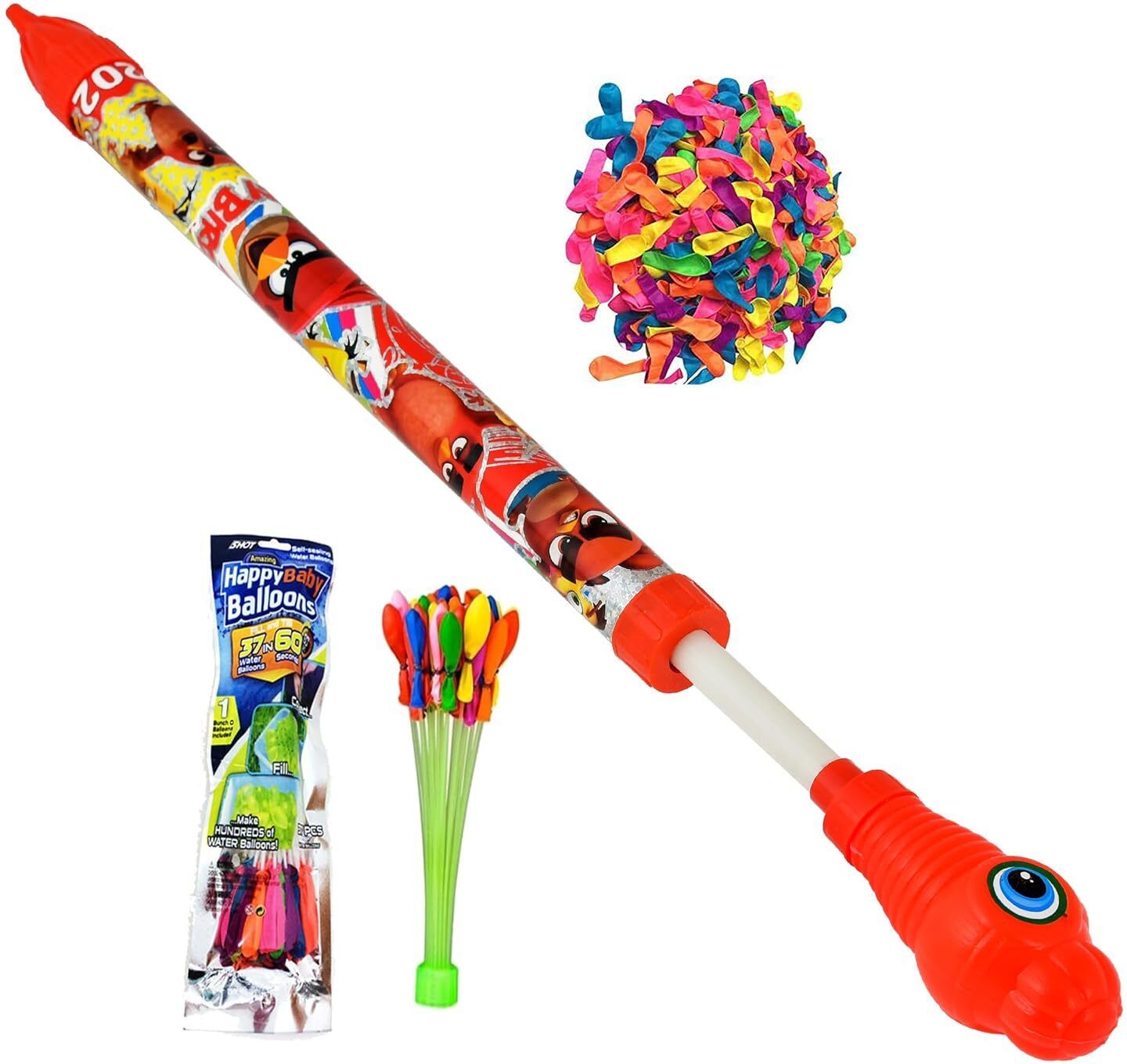 (1 Pichkari + 1 Magic Balloon+ 100 Water Balloon)for Kids Holi & Pool Party Fun Water Gun-image-22