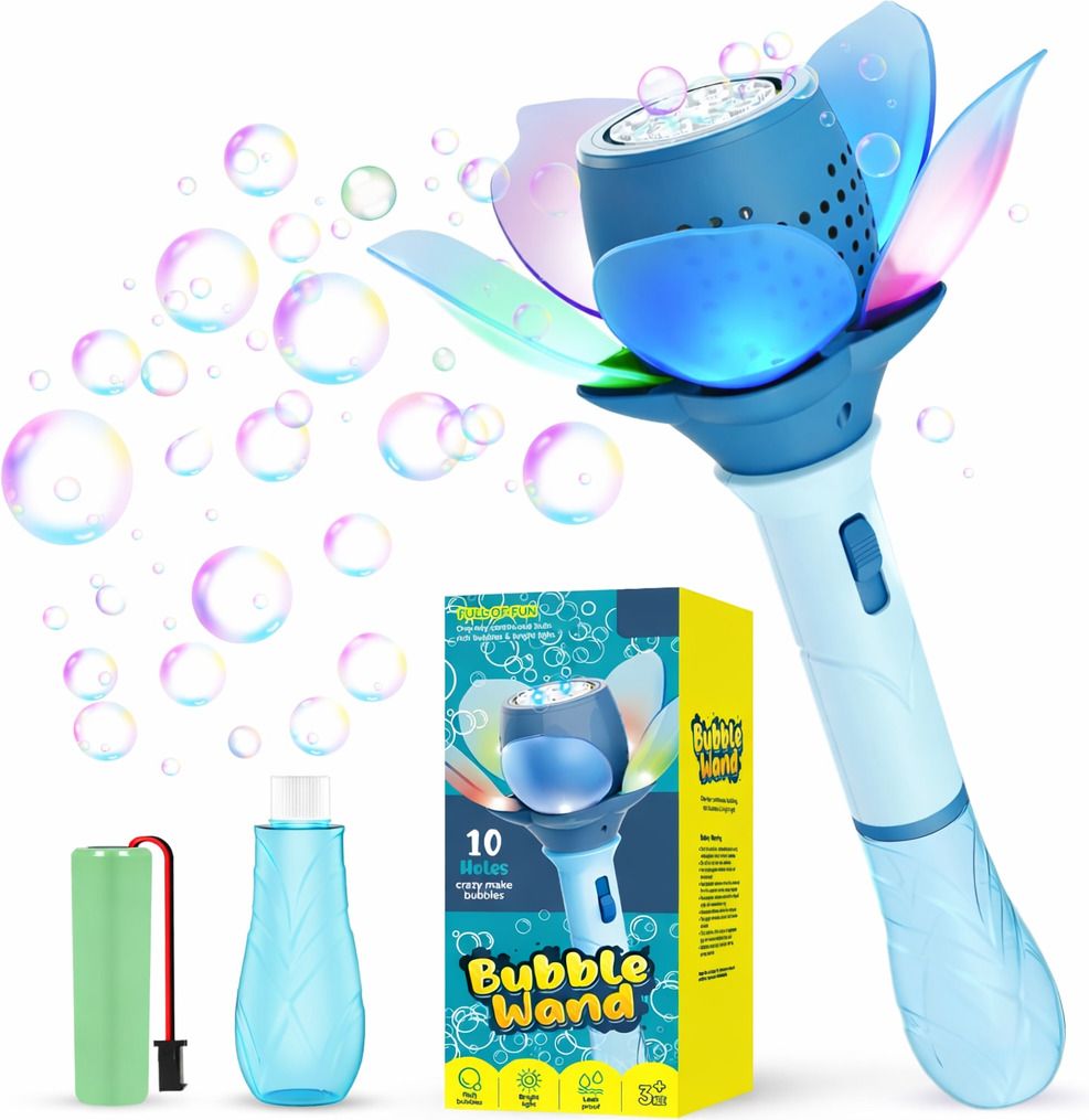 Bubble Stick for Kids, Automatic Light Up Flower Wand Toy (Color as per stock) Water Gun-image-23